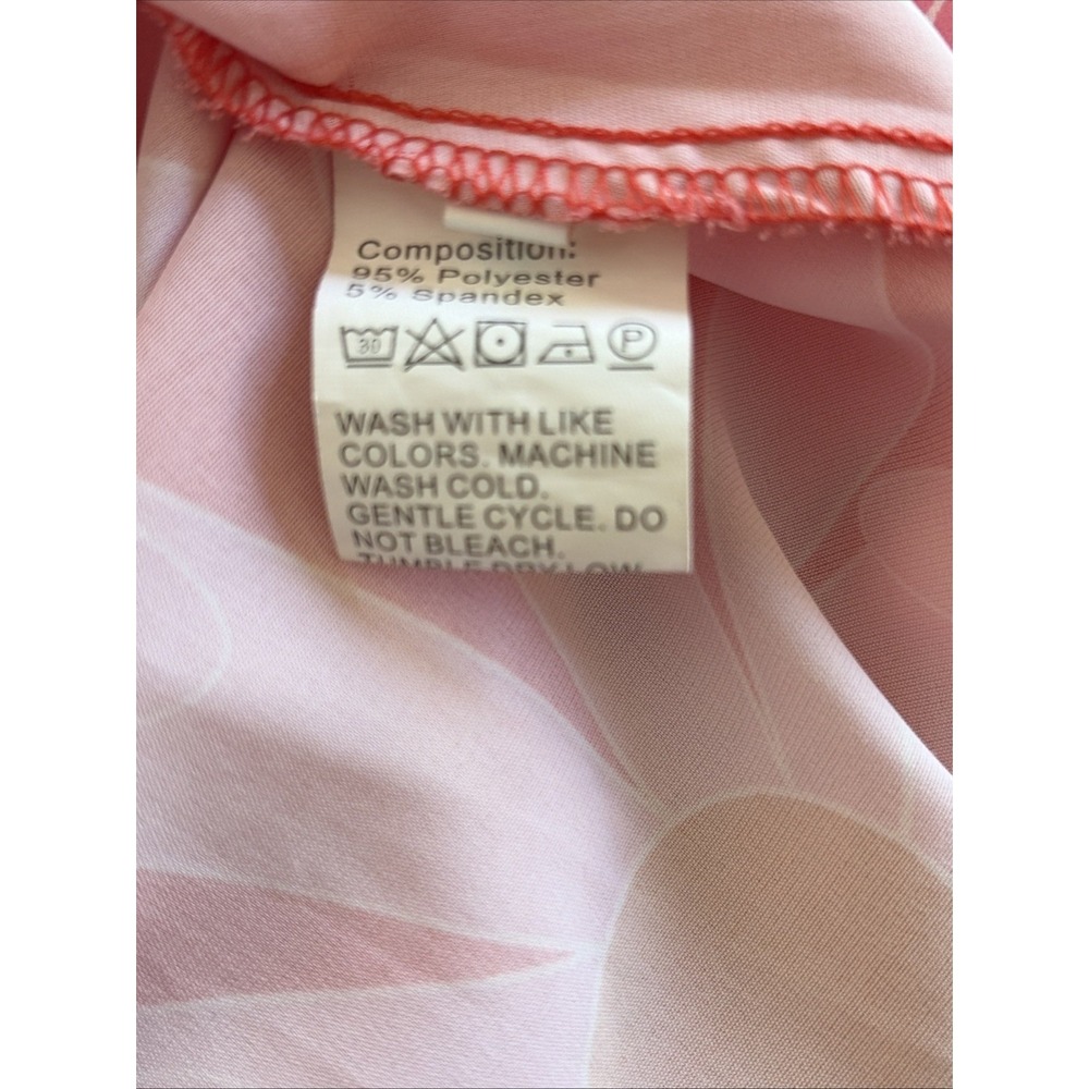 Anna Kaci One Shoulder Smocked Maxi Dress Womens Size Large Pink Red Floral - Picture 6 of 7